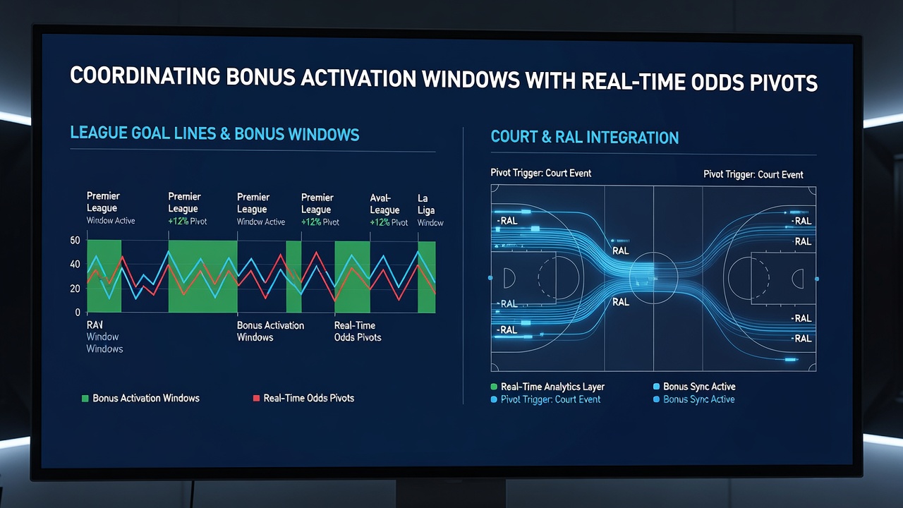 Diagramm der Synchronisation von Echtzeit-Quoten mit Bonusfenstern auf Smartphone-Displays