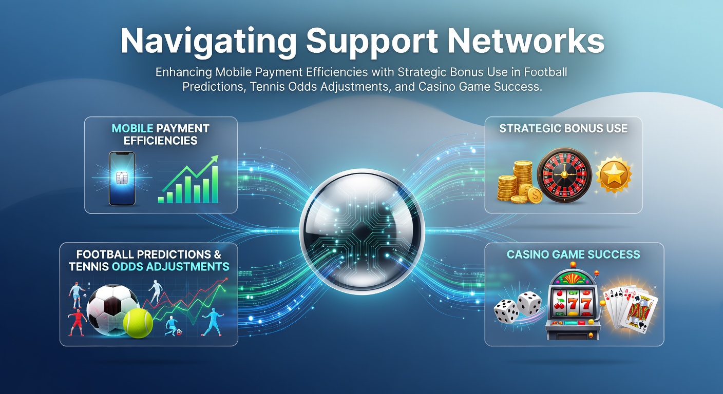 Illustration zu Support-Netzwerken und mobilen Zahlungssystemen im Bereich Sportwetten und Casino